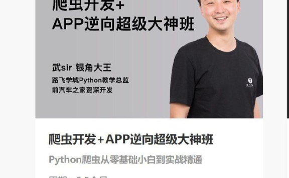 【路飞学城】爬虫开发+APP逆向超级大神班-06期 – 带源码课件