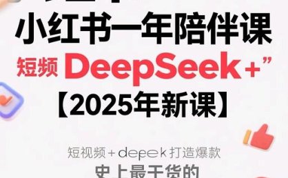 2025最新小红书一年陪伴课,短视频+DeepSeek打造爆款,史上最干货的小红书店铺爆款课