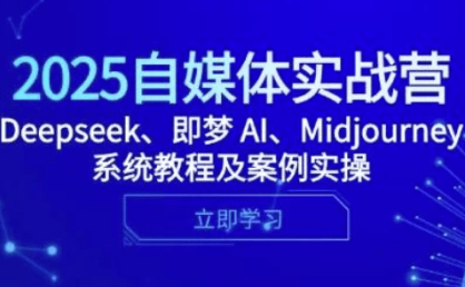 2025自媒体实战营,Deepseek、即梦 AI、Midjourney系统教程及案例实操