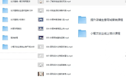 比尔盖男教程《小餐饮创业线上培训课+提升店铺生意同城营销课程+比尔盖兰小吃配方+落地指南》