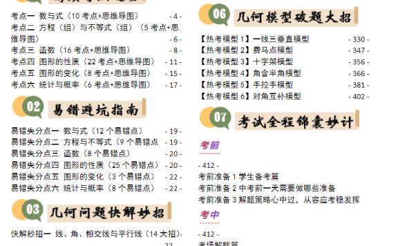 2025年中考“数学”考前最后冲刺复习攻略,热点预测、技巧、考前注意、终极押题