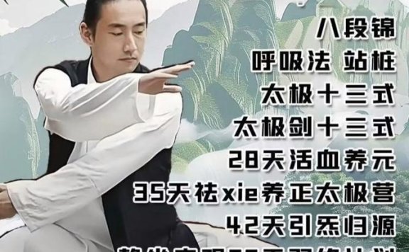 李在峰全套养元活血祛邪养正引炁归源八段锦站桩太极拳十二段锦课